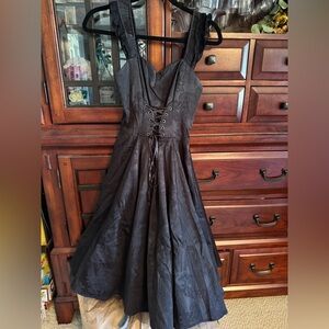 Vintage-Inspired Black Lace-Up Hot Topic dress